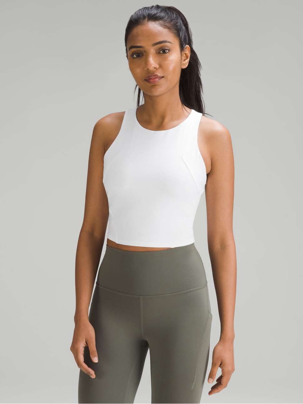 Lululemon Wunder Train Racerback Tank Top White Size 10 Athleisure Yoga Running